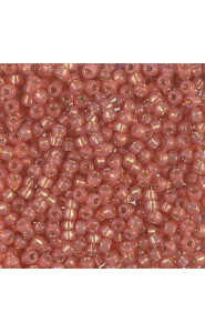 Miyuki rocailles Perlen 8/0 - Silverlined alabaster dyed dark peach 8-553